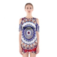 Romantic Dreams Mandala Shoulder Cutout One Piece by designworld65