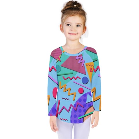 Memphis #10 Kids  Long Sleeve Tee by RockettGraphics