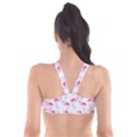 Flamingo pattern Plunge Bikini Top View2