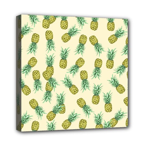 Pineapples Pattern Mini Canvas 8  X 8  by Valentinaart