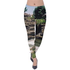 Tanah Lot Bali Indonesia Velvet Leggings by Nexatart