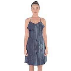 Grey Fence 2 Ruffle Detail Chiffon Dress by trendistuff