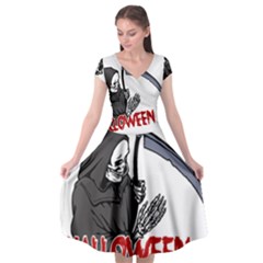 Death - Halloween Cap Sleeve Wrap Front Dress by Valentinaart