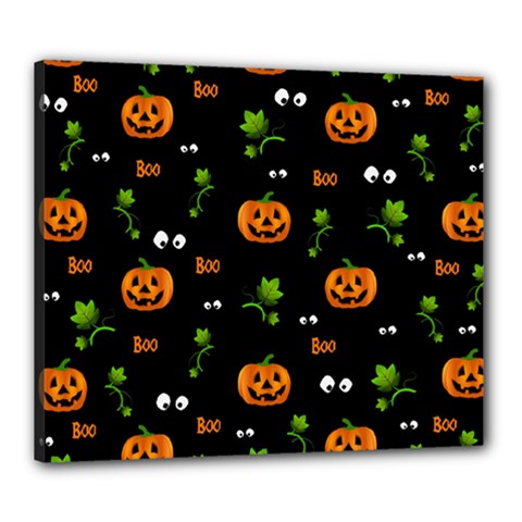 Pumpkins - Halloween Pattern Canvas 24  X 20  by Valentinaart