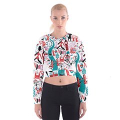 London Illustration City Cropped Sweatshirt by Mariart