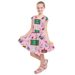 Back To School Kids  Short Sleeve Dress by Valentinaart