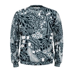 Abstract Floral Pattern Grey Men s Sweatshirt by Mariart