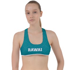 Rawai Teal Criss Cross Racerback Sports Bra by RawaiGear