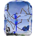 Wonderful Blue  Parrot Looking To The Ocean Full Print Backpack View1