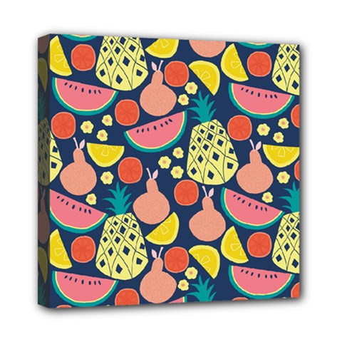 Fruit Pineapple Watermelon Orange Tomato Fruits Mini Canvas 8  X 8  by Mariart