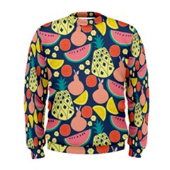 Fruit Pineapple Watermelon Orange Tomato Fruits Men s Sweatshirt by Mariart