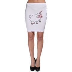 Unicorn Sheep Bodycon Skirt by Valentinaart