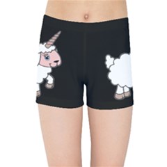 Unicorn Sheep Kids Sports Shorts by Valentinaart