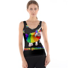 Unicorn Sheep Tank Top by Valentinaart