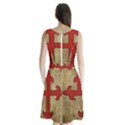 Crusader Cross Sleeveless Waist Tie Chiffon Dress View2