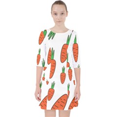Fruit Vegetable Carrots Pocket Dress by Mariart