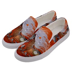 Steampunk, Wonderful Wild Steampunk Horse Men s Canvas Slip Ons by FantasyWorld7