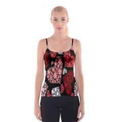 Floral Flower Heart Valentine Spaghetti Strap Top by Mariart