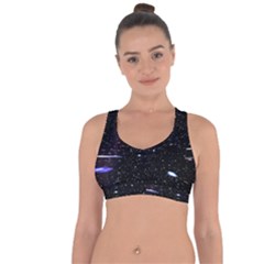 Space Warp Speed Hyperspace Through Starfield Nebula Space Star Hole Galaxy Cross String Back Sports Bra by Mariart
