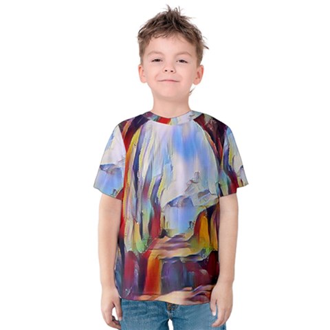 Abstract Tunnel Kids  Cotton Tee by NouveauDesign