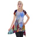abstract tunnel Short Sleeve Side Drop Tunic View1