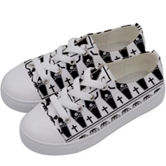 Halloween Pattern Kids  Low Top Canvas Sneakers by ValentinaDesign
