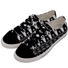 Halloween Pattern Men s Low Top Canvas Sneakers by ValentinaDesign