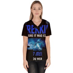 Black Star Trek Tee Scrub Top by GlamourG33k