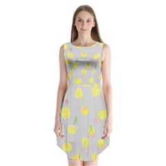 Cute Fruit Cerry Yellow Green Pink Sleeveless Chiffon Dress   by Mariart