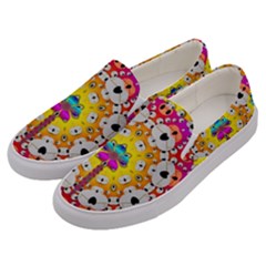Fantasy Flower In Tones Men s Canvas Slip Ons by pepitasart