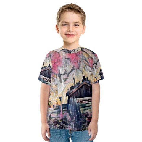 Modern Abstract Painting Kids  Sport Mesh Tee by NouveauDesign