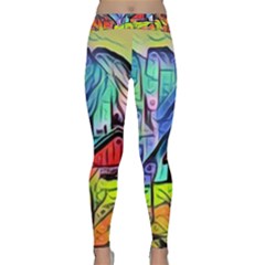 Magic Cube Abstract Art Classic Yoga Leggings by NouveauDesign