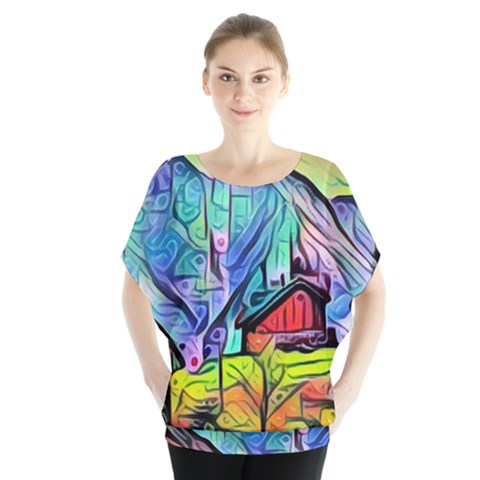 Magic Cube Abstract Art Blouse by NouveauDesign