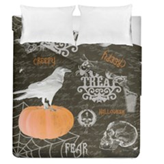 Vintage Halloween Duvet Cover Double Side (queen Size) by Valentinaart