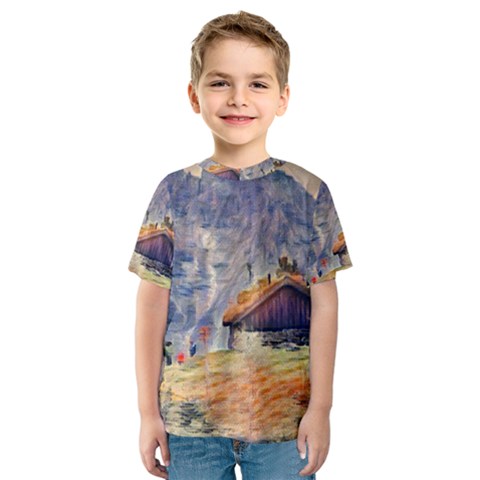 Impressionism Kids  Sport Mesh Tee by NouveauDesign