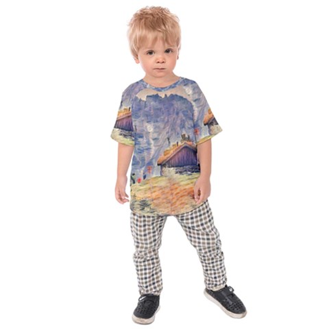 Impressionism Kids Raglan Tee by NouveauDesign