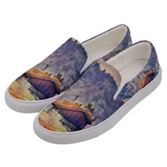 Impressionism Men s Canvas Slip Ons by NouveauDesign