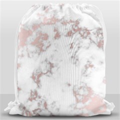 Pure And Beautiful White Marple And Rose Gold, Beautiful ,white Marple, Rose Gold,elegnat,chic,modern,decorative, Drawstring Bag (large) by NouveauDesign