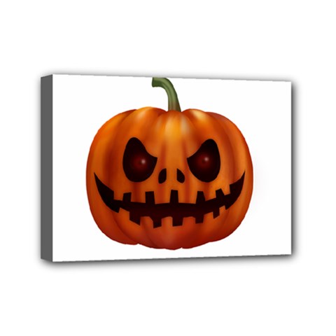 Halloween Pumpkin Mini Canvas 7  X 5  by Valentinaart