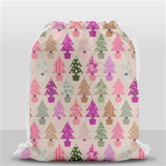 Christmas Tree Pattern Drawstring Bag (small) by Valentinaart