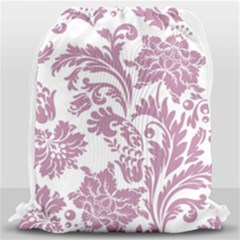 Vintage Floral Pattern Drawstring Bag (large) by NouveauDesign