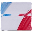France flag, banner watercolor painting art Back Support Cushion View4
