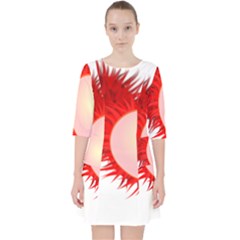 Rambutan Fruit Red Sweet Pocket Dress by Mariart