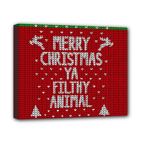 Ugly Christmas Sweater Canvas 10  X 8  by Valentinaart