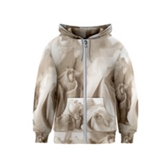 Vintage Rose Shabby Chic Background Kids  Zipper Hoodie by Celenk