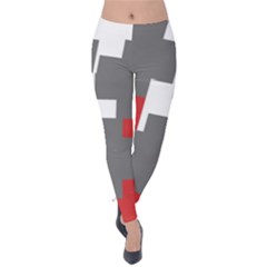 Cross Abstract Shape Line Velvet Leggings by Celenk