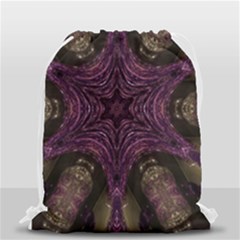 Pink Purple Kaleidoscopic Design Drawstring Bag (small) by yoursparklingshop