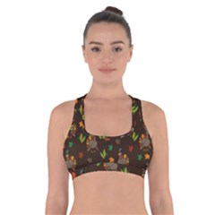 Thanksgiving Turkey  Cross Back Sports Bra by Valentinaart