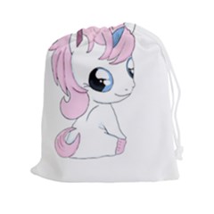 Baby Unicorn Drawstring Pouches (xxl) by Valentinaart