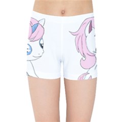 Baby Unicorn Kids Sports Shorts by Valentinaart